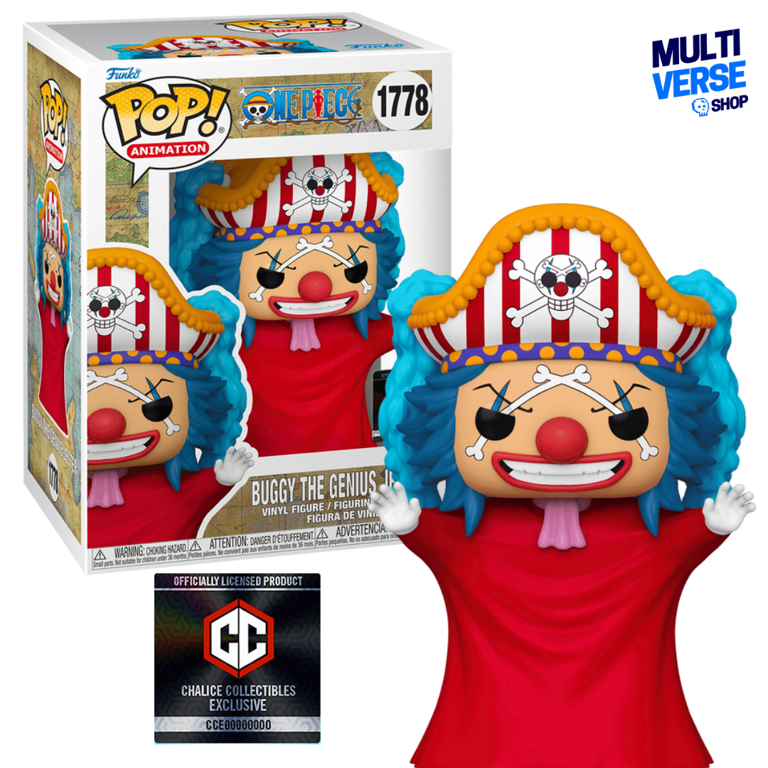 BUGGY THE GENIUS EXCLUSIVO CHALICE JESTER #1778 : ONE PIECE - FUNKO POP! ANIMATION