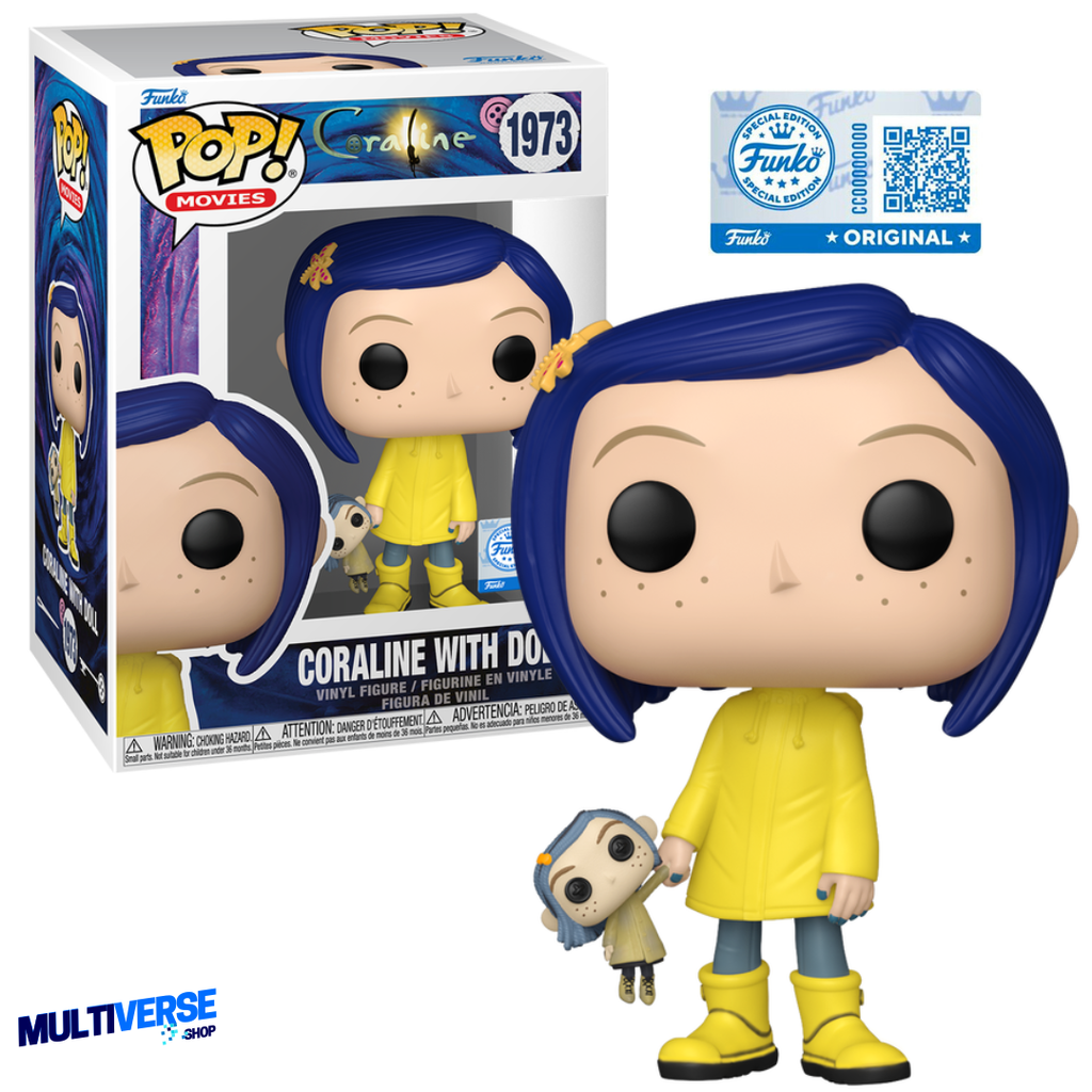 CORALINE WITH DOLL (EXCLUSIVA) #1973 : CORALINE 15TH ANIVERSARIO - FUNKO POP!  MOVIES