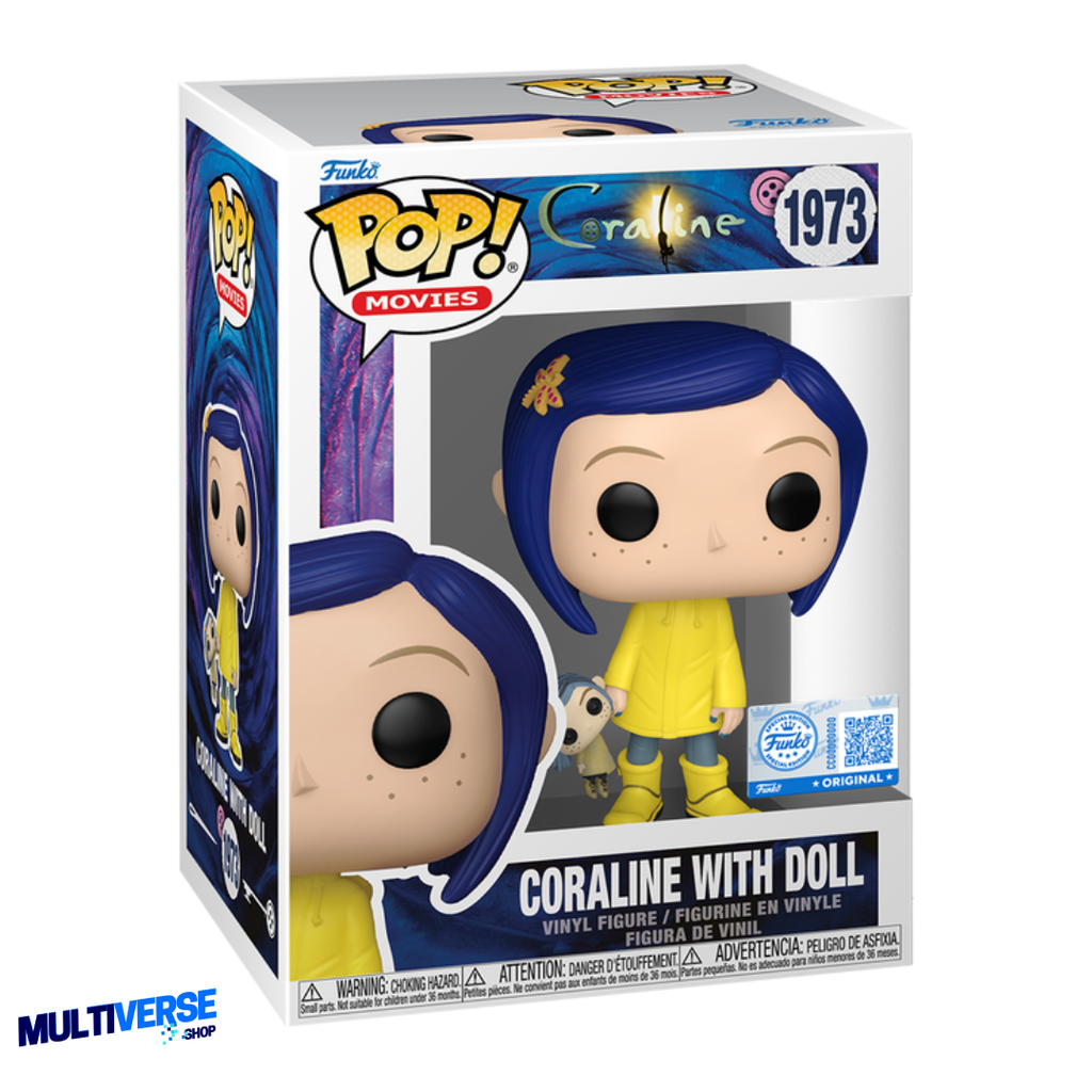 CORALINE WITH DOLL (EXCLUSIVA) #1973 : CORALINE 15TH ANIVERSARIO - FUNKO POP!  MOVIES