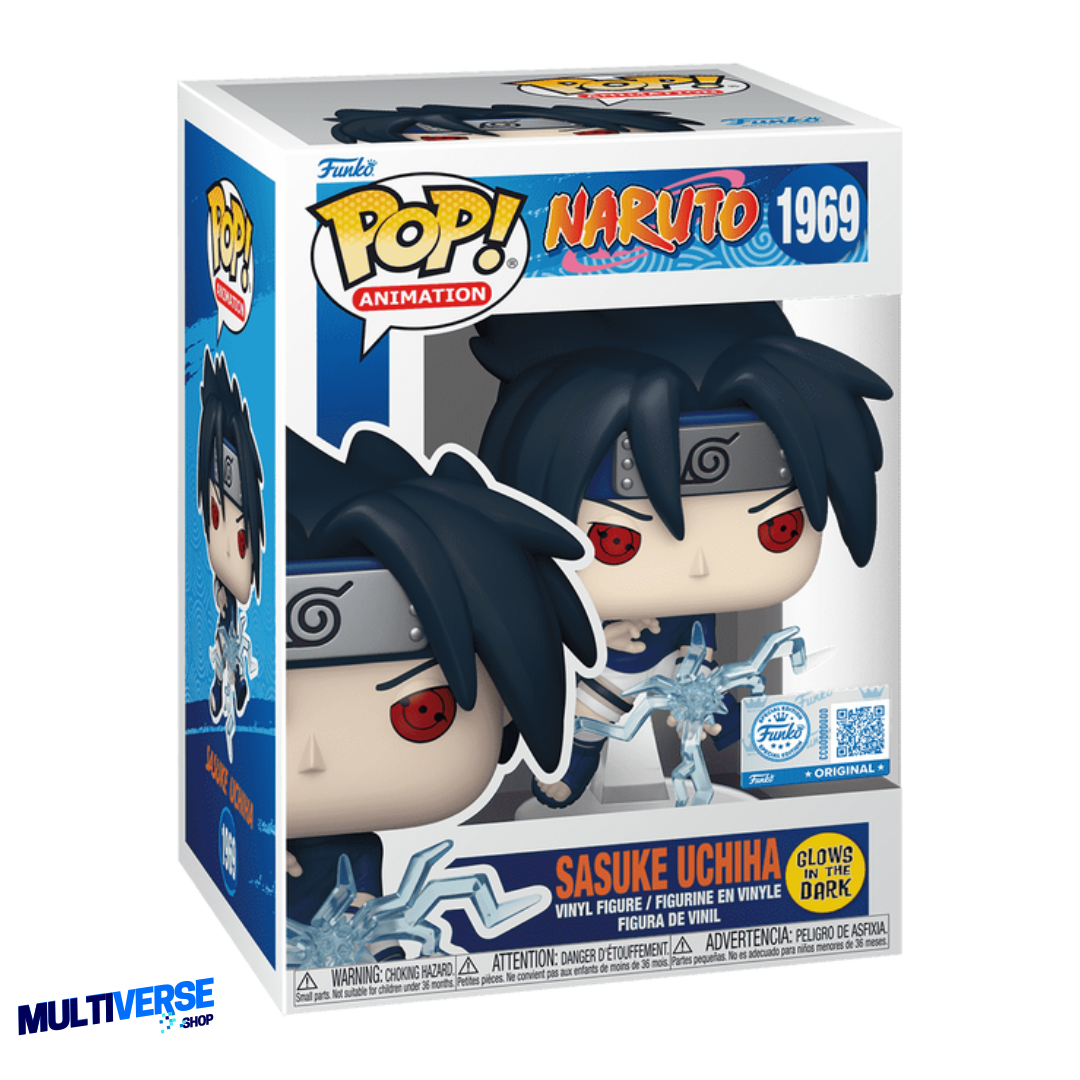 SASUKE UCHIHA GLOW IN THE DARK EXCLUSIVE #1969 : NARUTO - FUNKO POP! ANIME