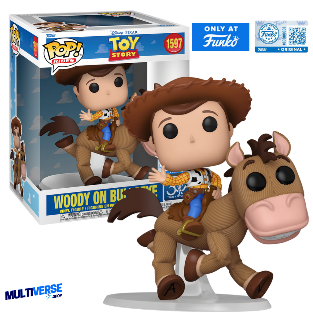 WOODY ON BULLSEYE DELUXE EXCLUSIVE 30TH ANNIVERSARY #1597 : TOY STORY - FUNKO POP! RIDES
