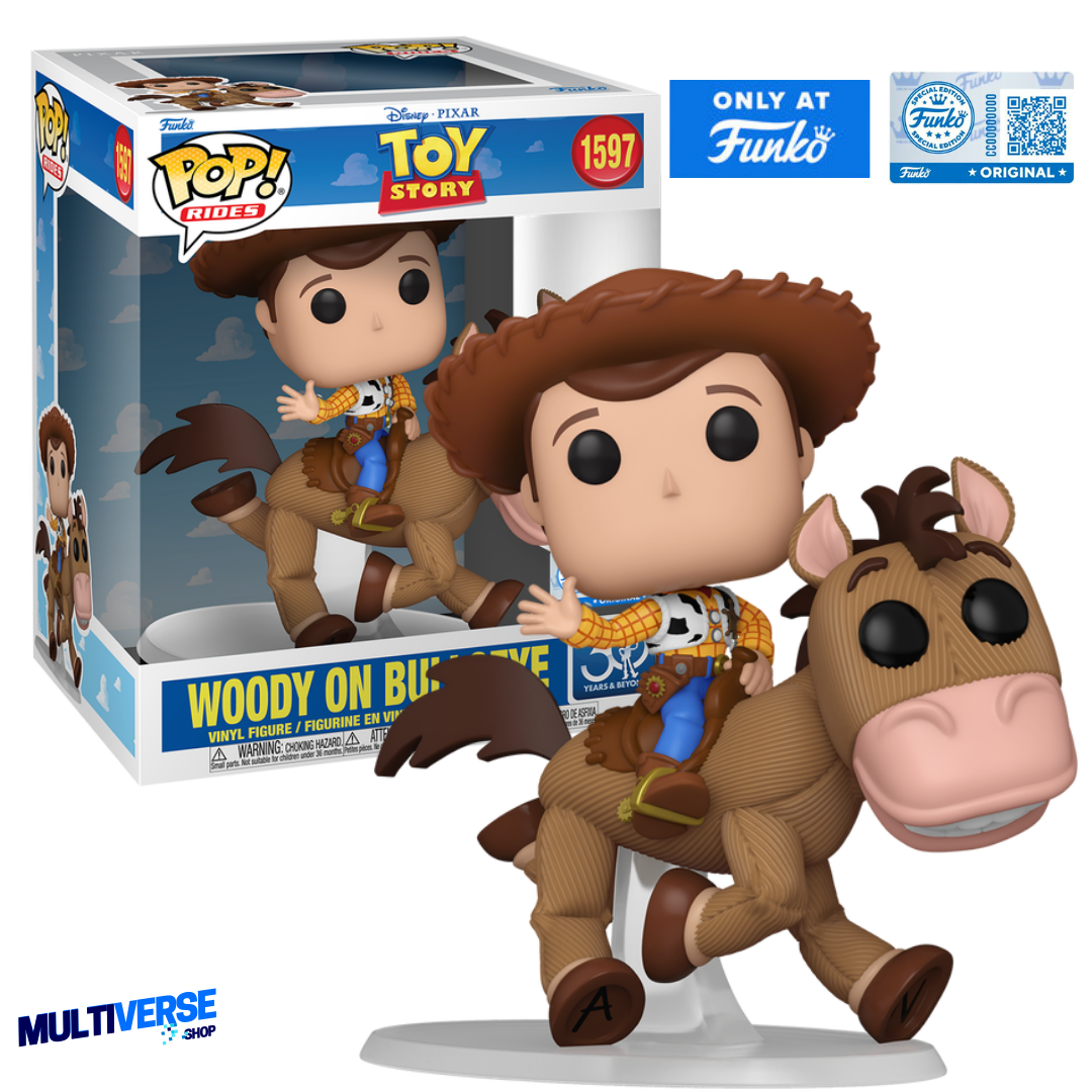 WOODY ON BULLSEYE DELUXE EXCLUSIVE 30TH ANNIVERSARY #1597 : TOY STORY - FUNKO POP! RIDES