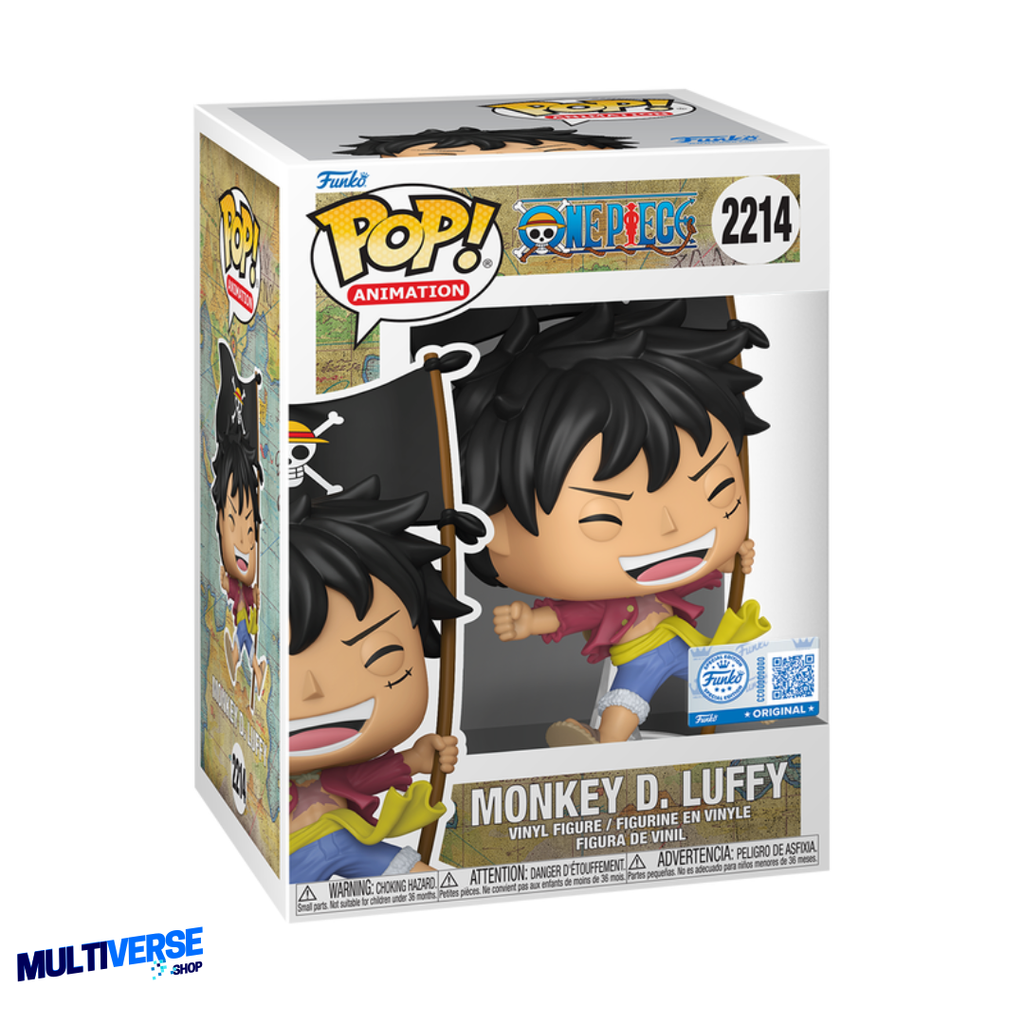 MONKEY D. LUFFY WITH FLAG EXCLUSIVO  #2214 : ONE PIECE - FUNKO POP