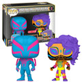 SPIDER-MAN 2099 & SPIDER-MAN INDIA (BLACK LIGHT) 2-PACK EXCLUSIVO GAMESTOP FUNKO POP!