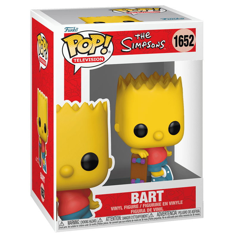 BART SIMPSON WITH SKATEBOARD #1652 : THE SIMPSONS - FUNKO POP! ANIMATION