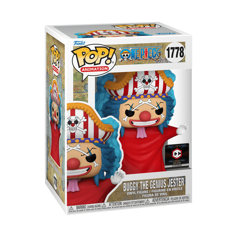 BUGGY THE GENIUS EXCLUSIVO CHALICE JESTER #1778 : ONE PIECE - FUNKO POP! ANIMATION