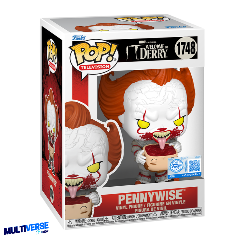 PENNYWISE WITH HEAD EXCLUSIVE #1748 : WELCOME TO DERRY - FUNKO POP! TELEVISION
