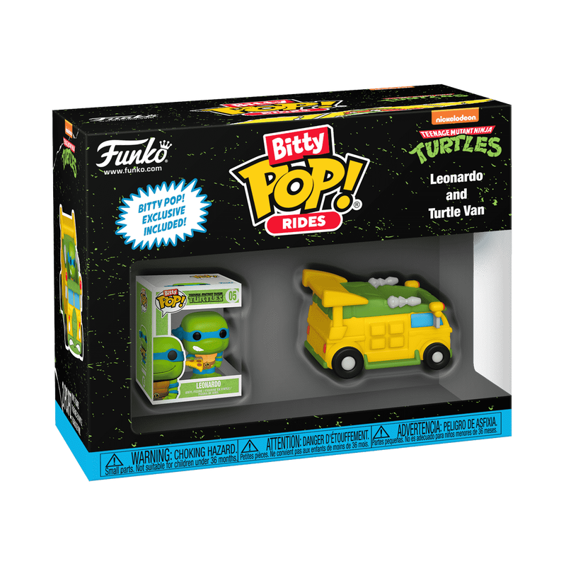 LEONARDO CON VAN : TMNT TORTUGAS NINJA - FUNKO BITTY POP RIDE