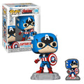 Cómic Capitan America con Pin 1290 : Avengers 60 Aniversario Exclusivo - Funko Pop! Marvel