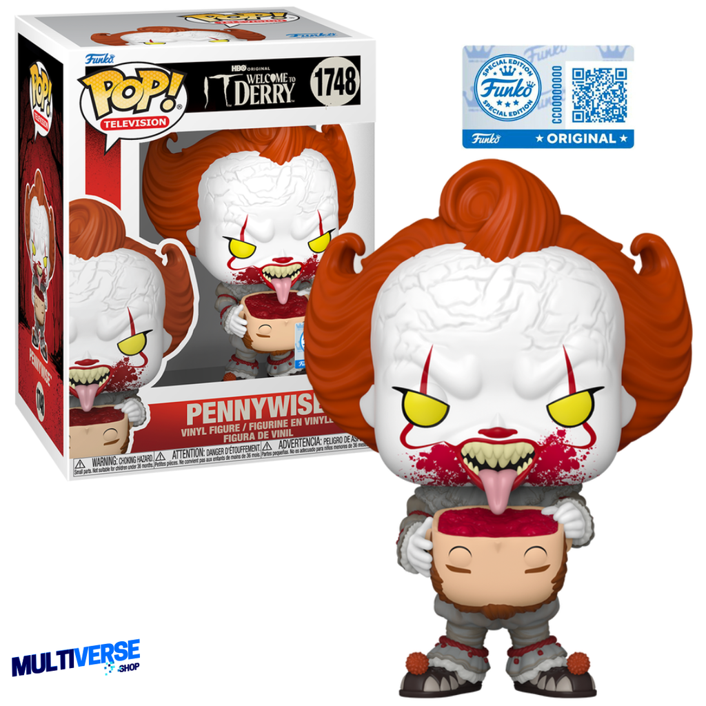 PENNYWISE WITH HEAD EXCLUSIVE #1748 : WELCOME TO DERRY - FUNKO POP! TELEVISION