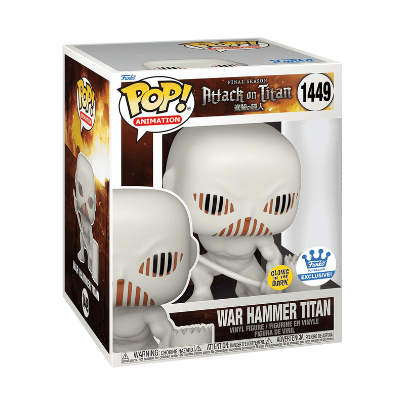 WAR HAMMER TITAN DELUXE GLOW IN THE DARK FUNKO SHOP #1449 : ATACK OF TITAN - FUNKO POP! ANIMATION