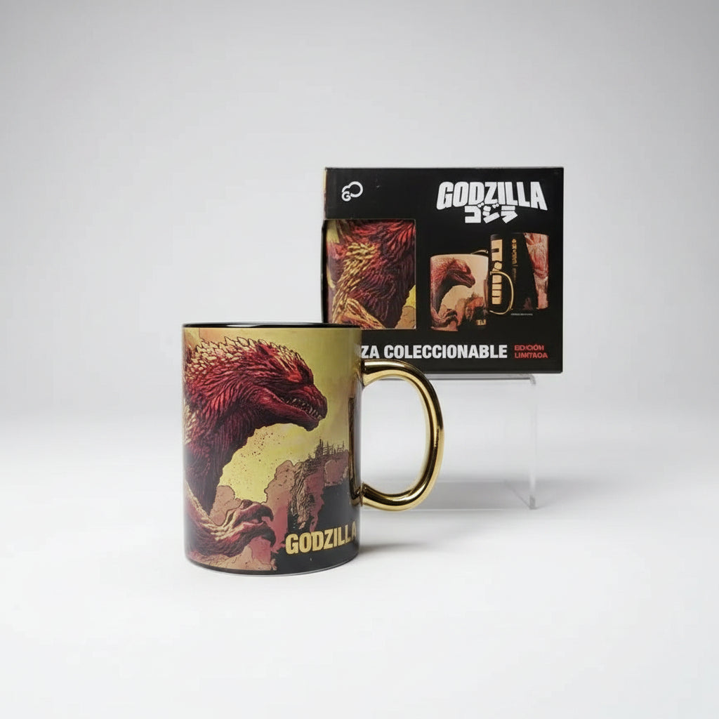Taza Jumbo Godzilla Cerámica 576ml Diseño Metálico