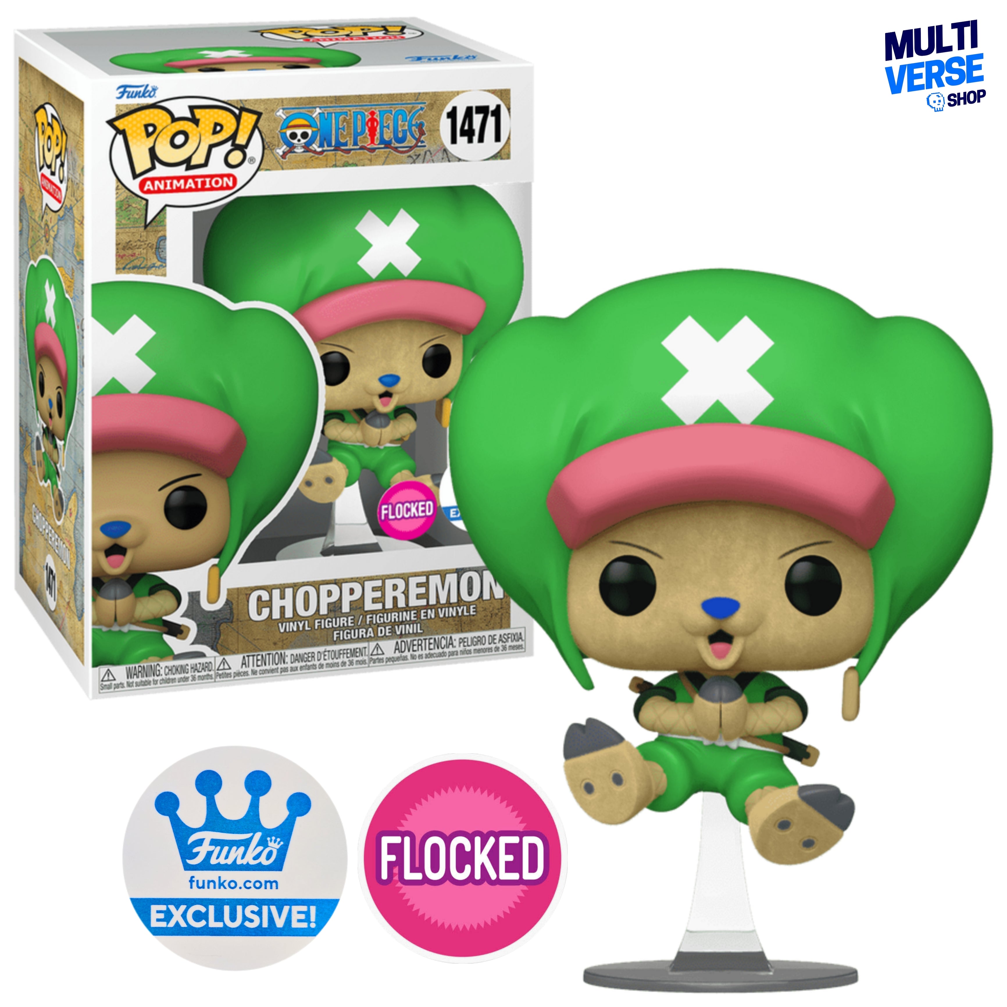 CHOPPERMON (FLOCKED) WANO EXCLUSIVO FUNKO SHOP #1471 : ONE PIECE - FUNKO POP! ANIMATION